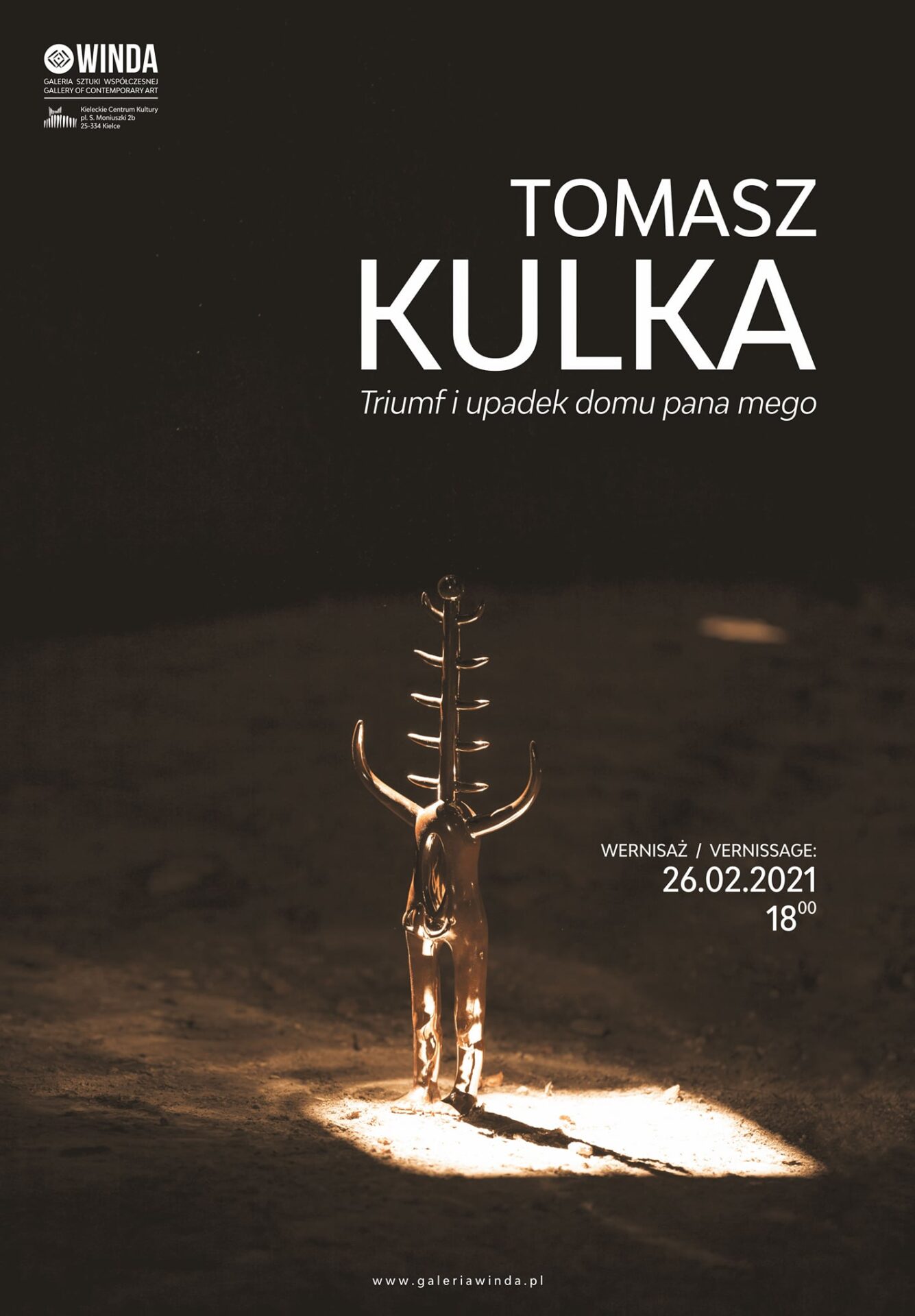 plakat wernisażu wystawy tomasza kulki